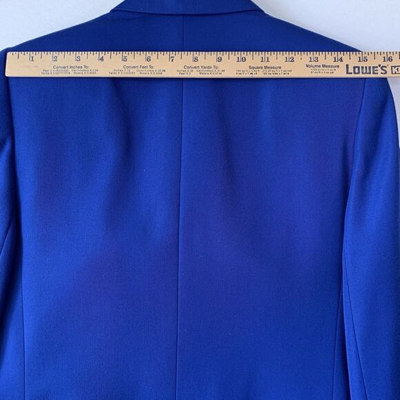 Worthington Skirt Blazer Suit Women 10 Blue 2 Piece Career Office Corp Grandma - Picture 4 of 16